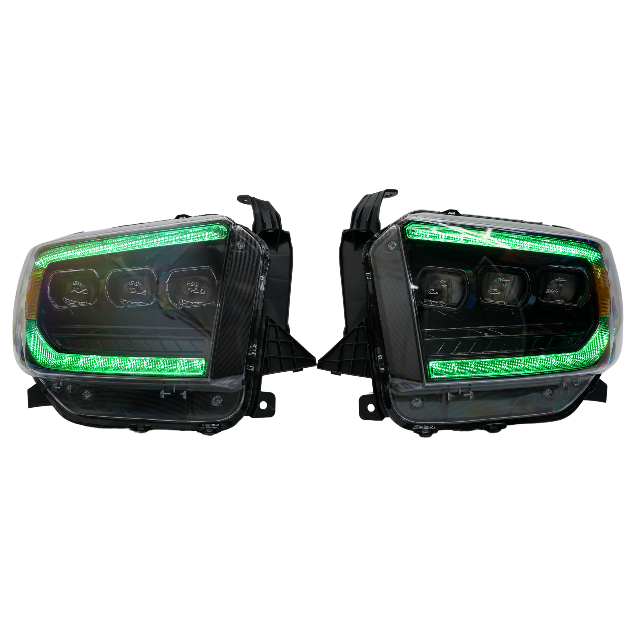 Toyota Tundra: Multicolor Flow Series Headlights (2014-2021) | XB Morimoto – Custom Multicolor LED Lighting by RGB Halo Kits