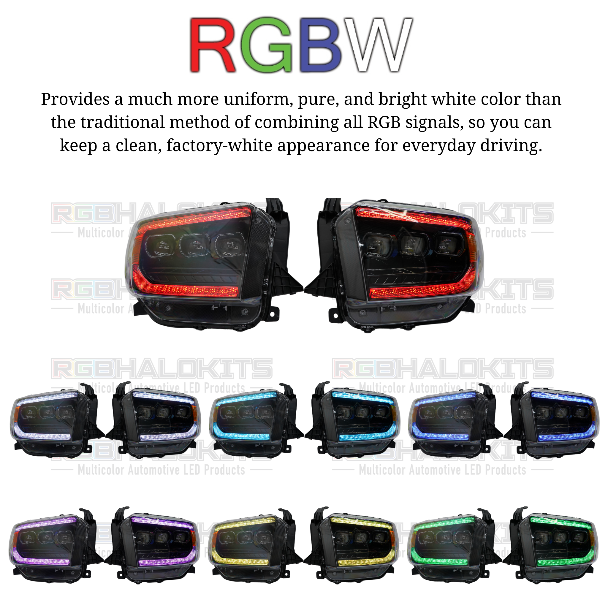 Toyota Tundra: Multicolor Flow Series Headlights (2014-2021) | XB Morimoto – Custom Multicolor LED Lighting by RGB Halo Kits