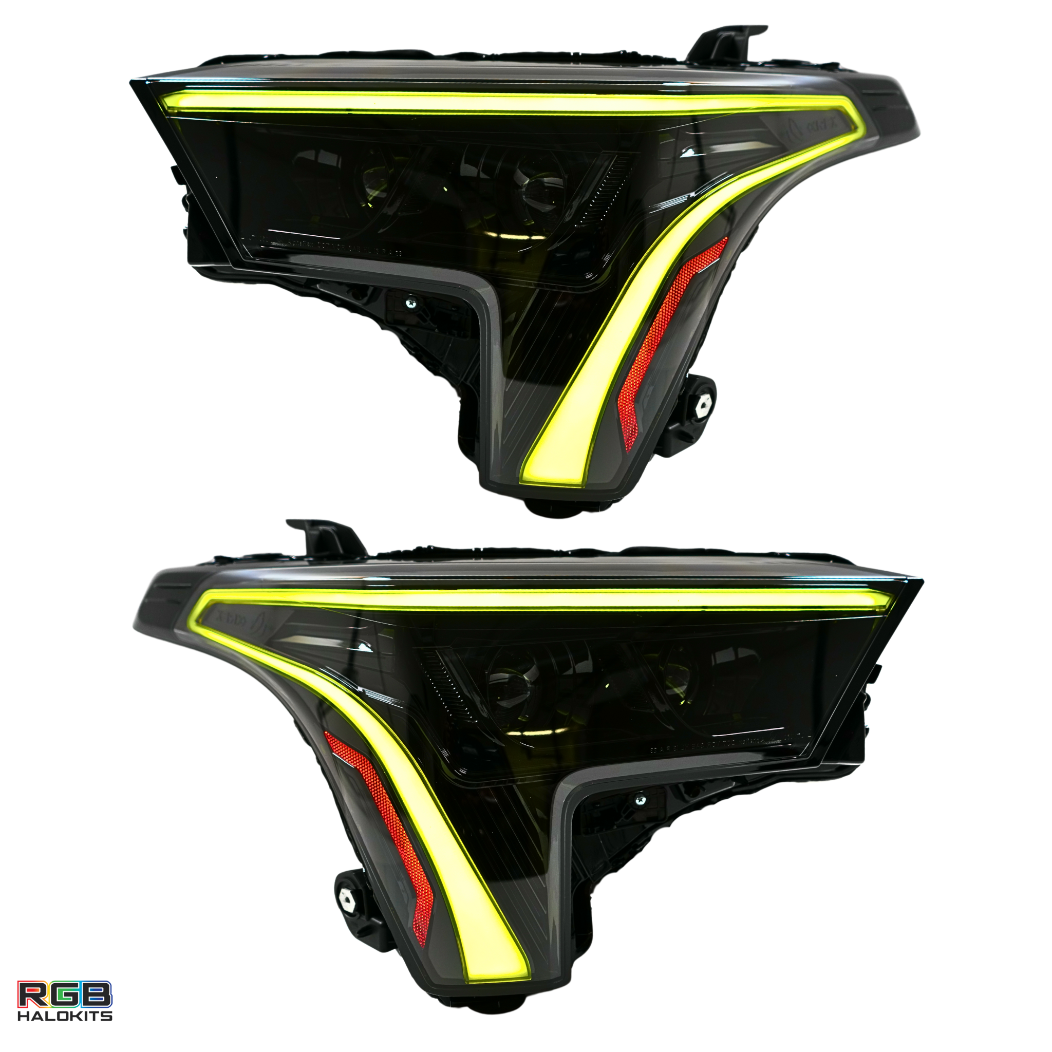 Toyota Tundra/Sequoia: Multicolor Flow Series Alphablack Headlights (2022-2025) | Alpharex – Custom Multicolor LED Lighting by RGB Halo Kits