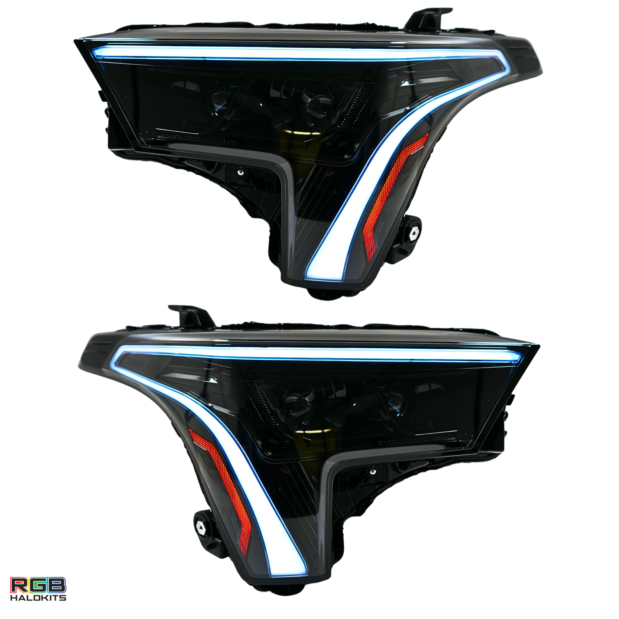 Toyota Tundra/Sequoia: Multicolor Flow Series Alphablack Headlights (2022-2025) | Alpharex – Custom Multicolor LED Lighting by RGB Halo Kits