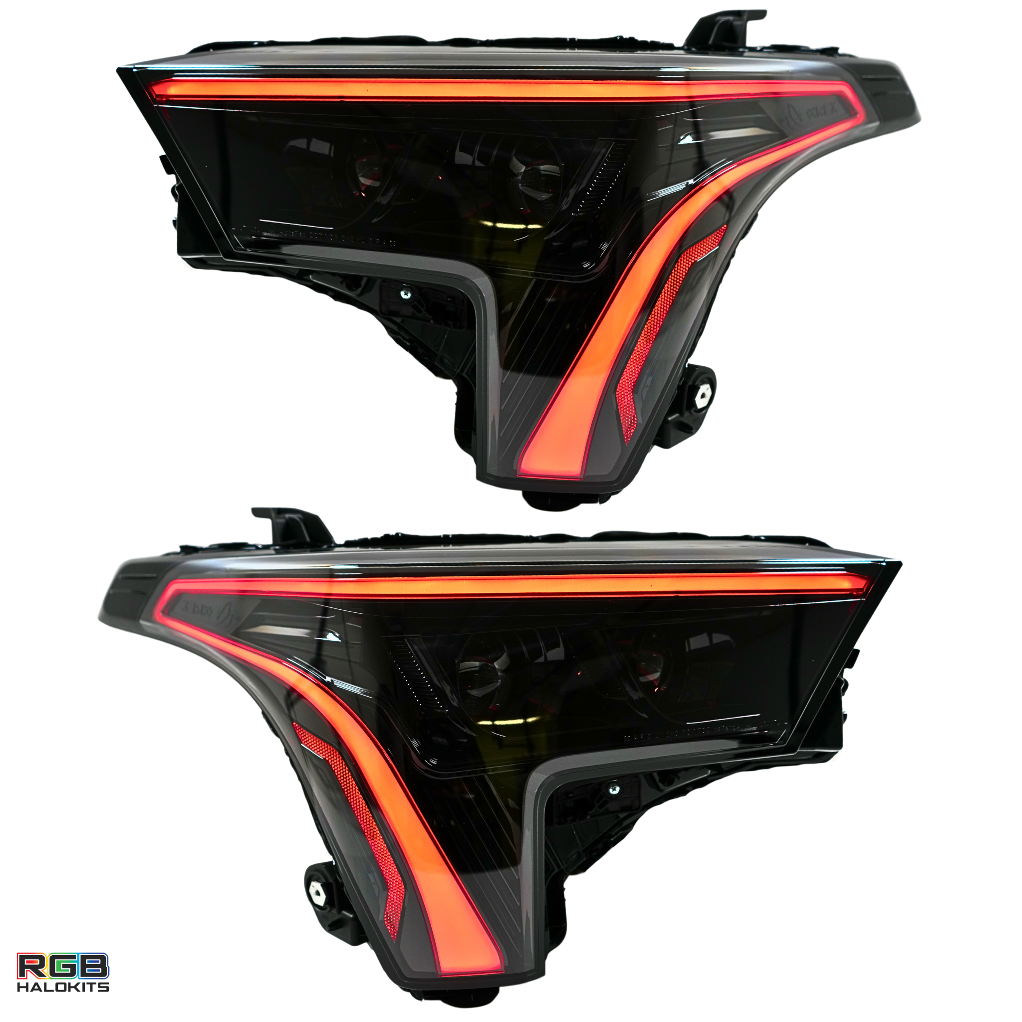 Toyota Tundra/Sequoia: Multicolor Flow Series Alphablack Headlights (2022-2025) | Alpharex – Custom Multicolor LED Lighting by RGB Halo Kits