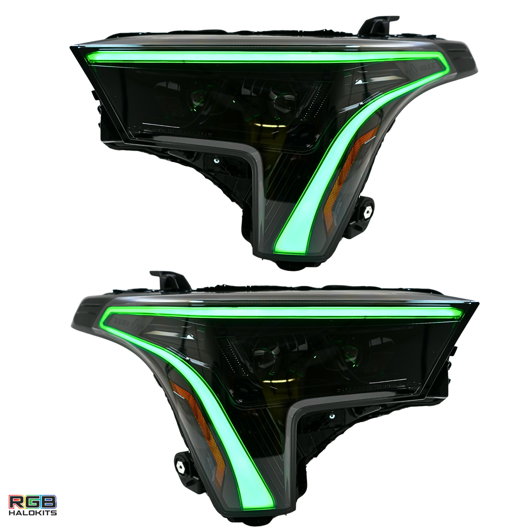 Toyota Tundra/Sequoia: Multicolor Flow Series Alphablack Headlights (2022-2025) | Alpharex – Custom Multicolor LED Lighting by RGB Halo Kits