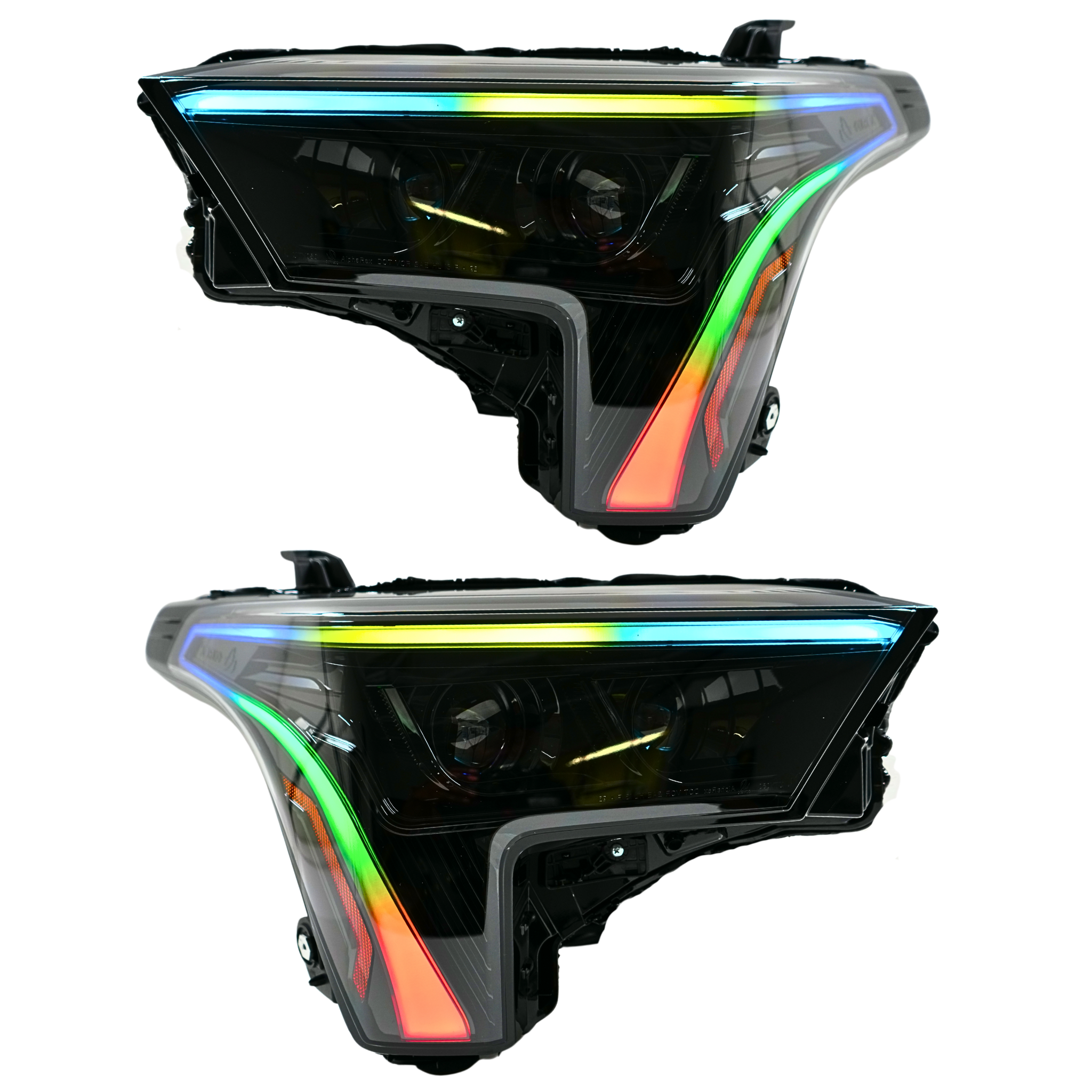 Toyota Tundra/Sequoia: Multicolor Flow Series Alphablack Headlights (2022-2025) | Alpharex – Custom Multicolor LED Lighting by RGB Halo Kits