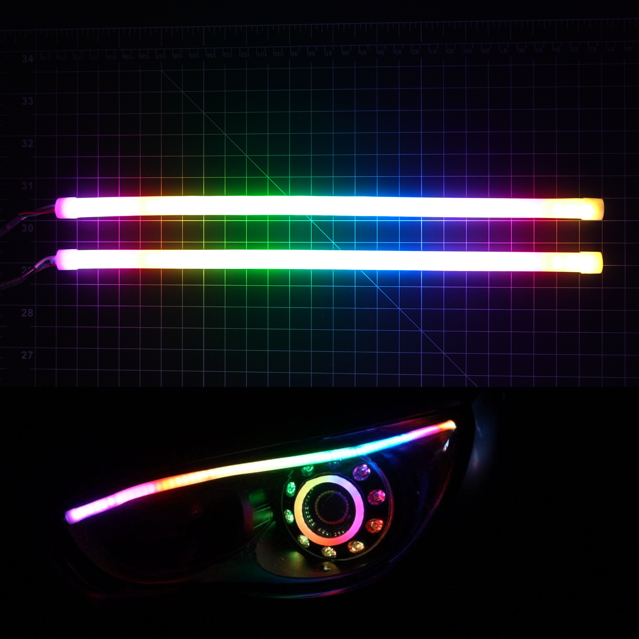 Flexible DRL Tube Strips | Multicolor