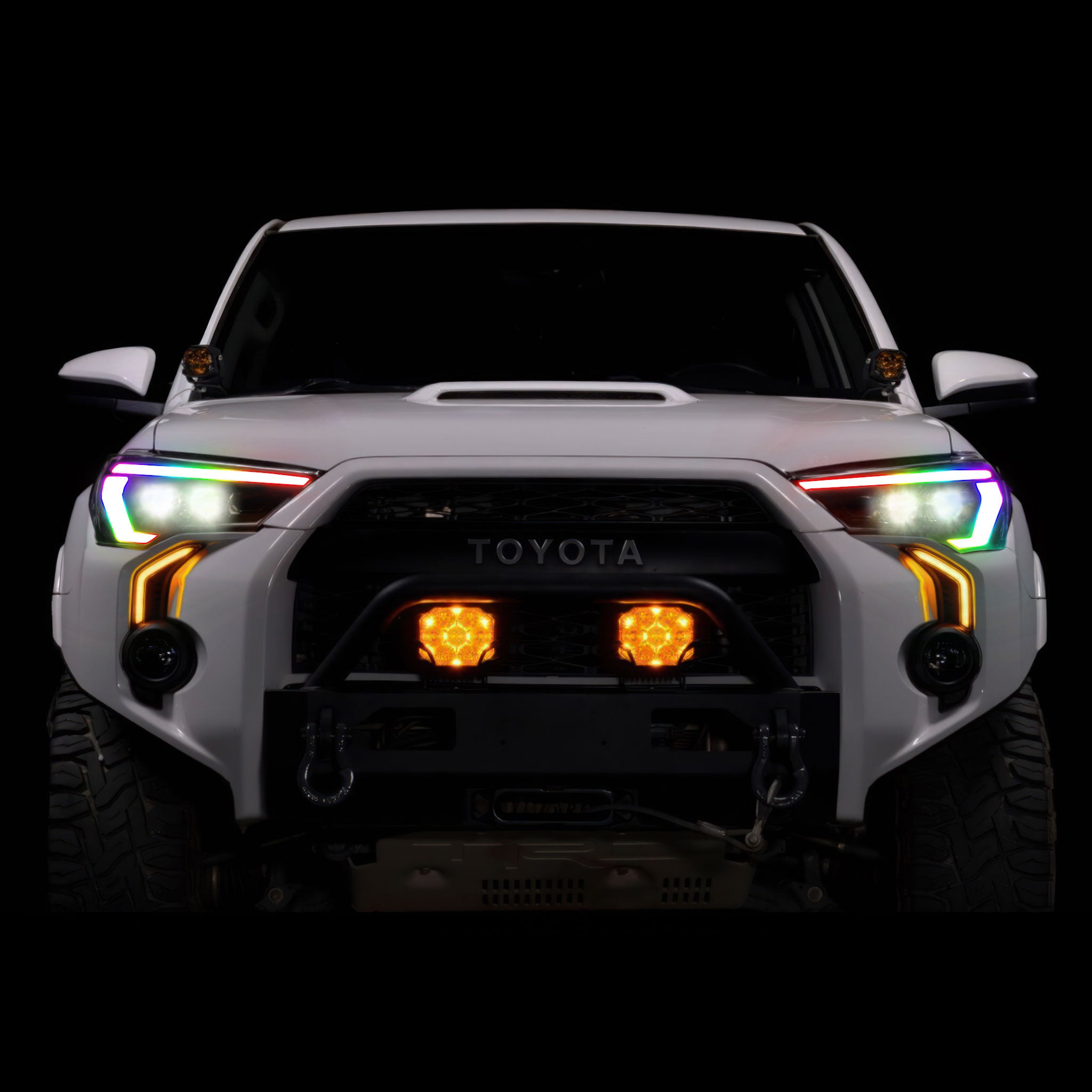 Toyota 4Runner: Multicolor Flow Series Headlights (2014-2024) | XB Evo โ Custom Multicolor LED Lighting by RGB Halo Kits