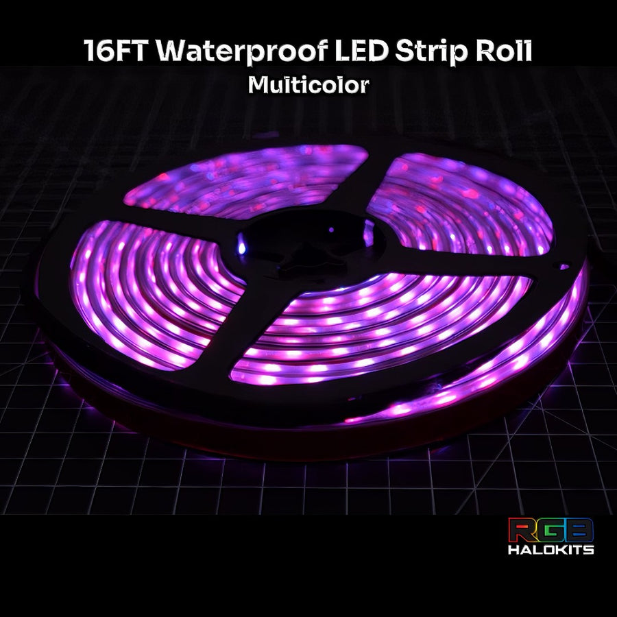 16FT Waterproof LED Strip Roll | Multicolor – Custom Multicolor LED Lighting by RGB Halo Kits