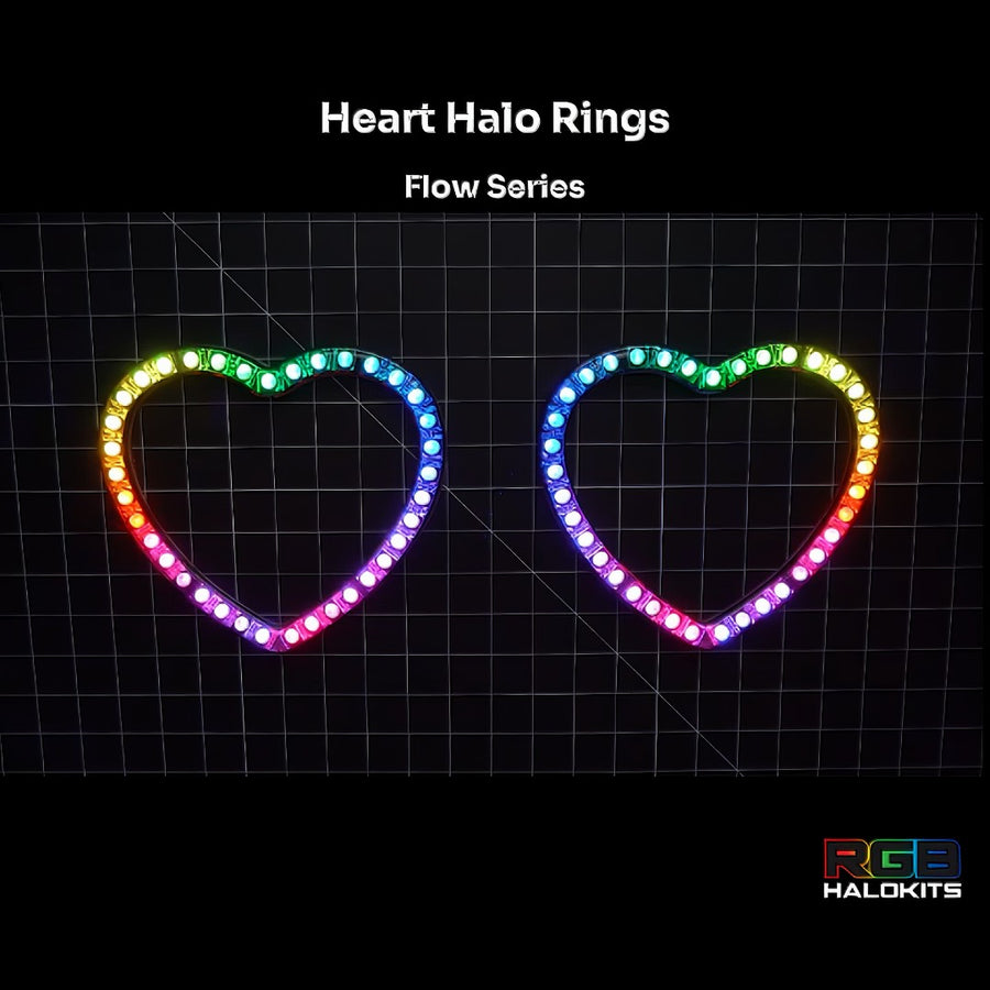 Heart Halo Rings | Multicolor Flow Series – Custom Multicolor LED Lighting by RGB Halo Kits
