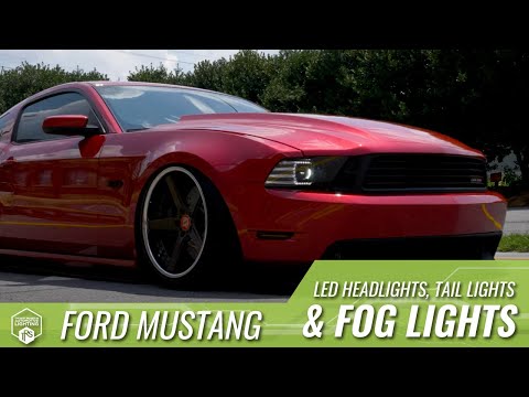 Ford Mustang: LED Headlights (2010 - 2012) | XB – Custom Multicolor LED Lighting by RGB Halo Kits