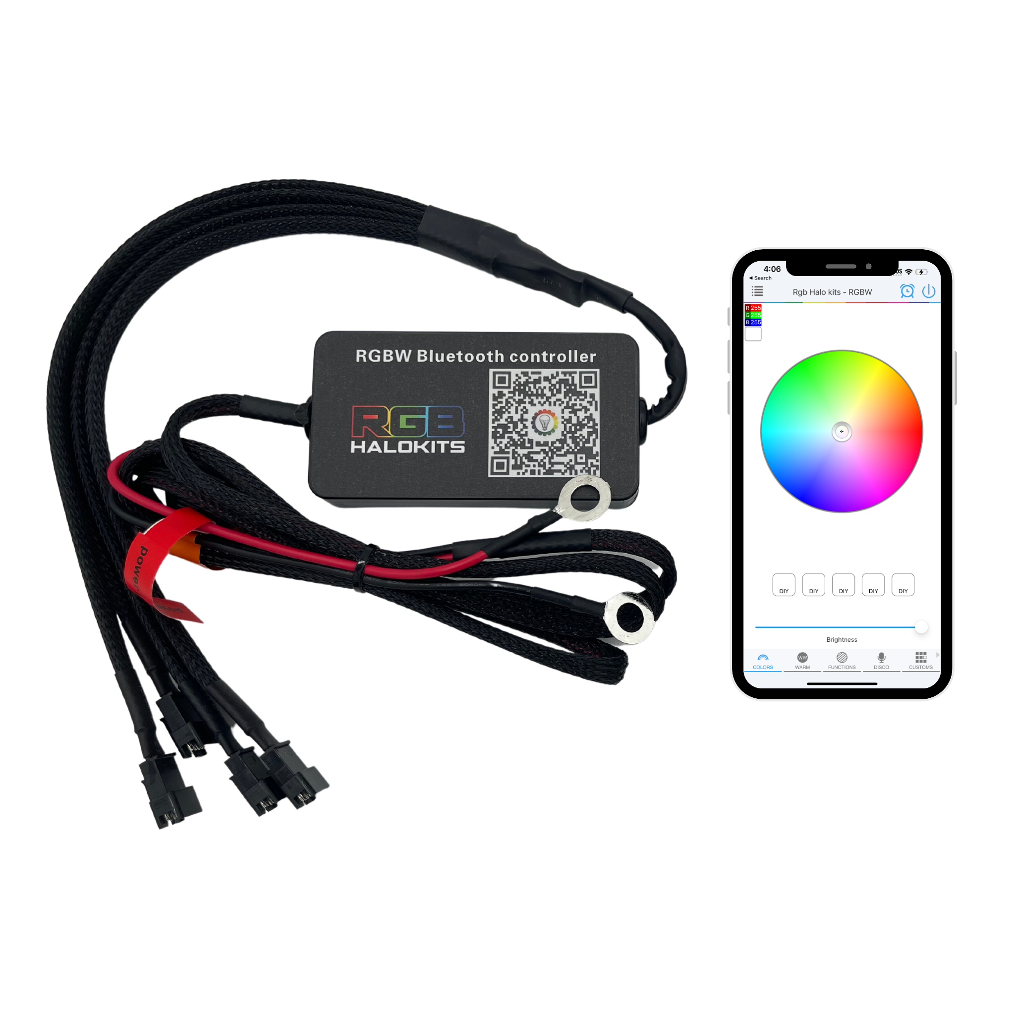 RGB Halo Kits RGBW / LED Emblems Add Bluetooth Controller to my Previous Order