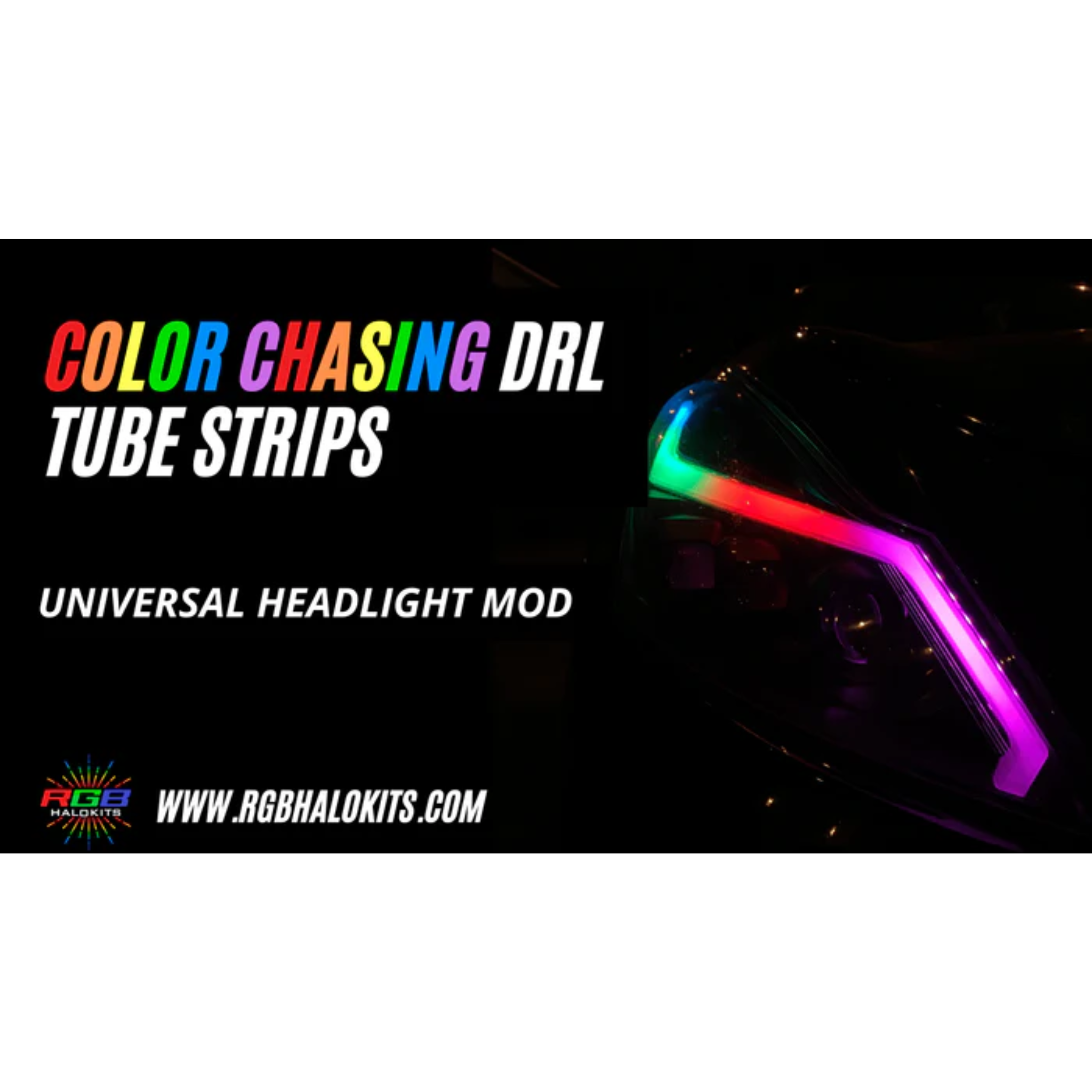 Side Emitting Flexible DRL Tube Strips | Multicolor