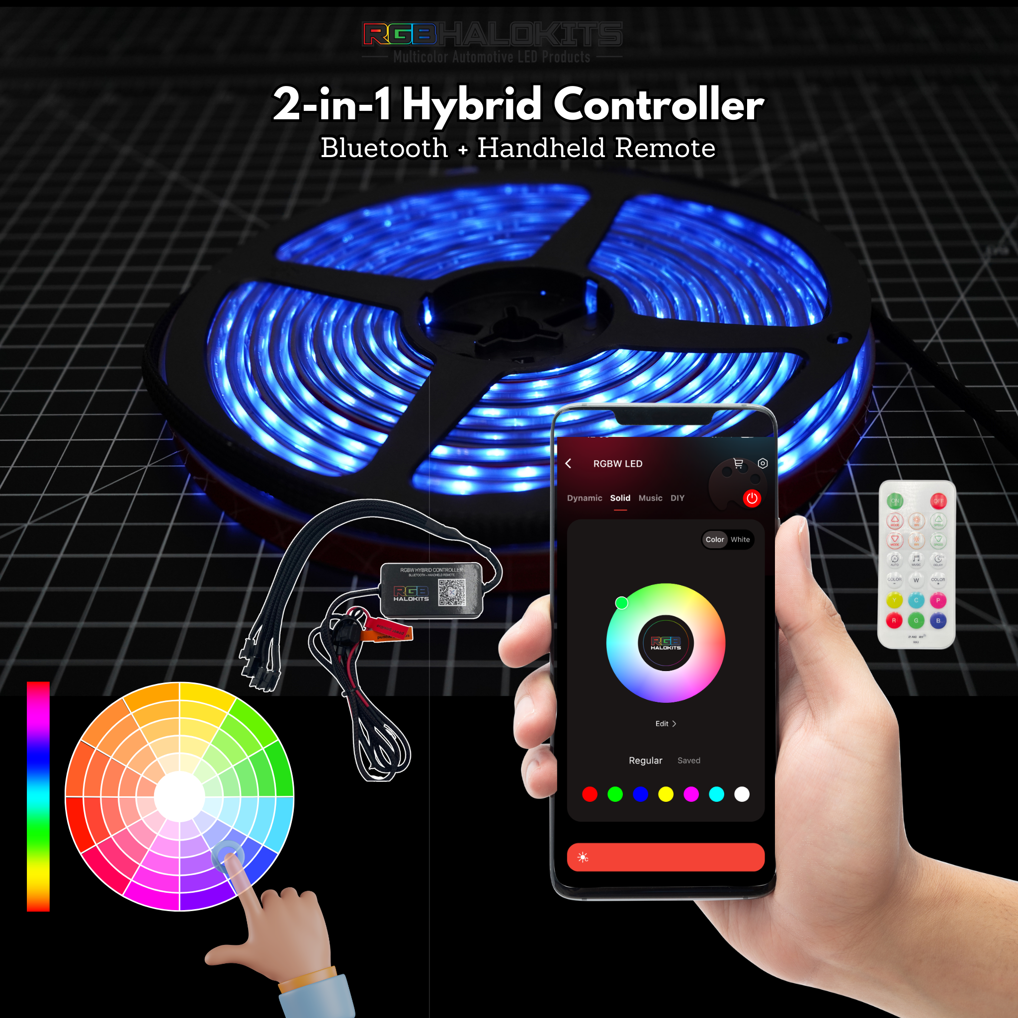 16FT Waterproof LED Strip Roll | Multicolor – Custom Multicolor LED Lighting by RGB Halo Kits