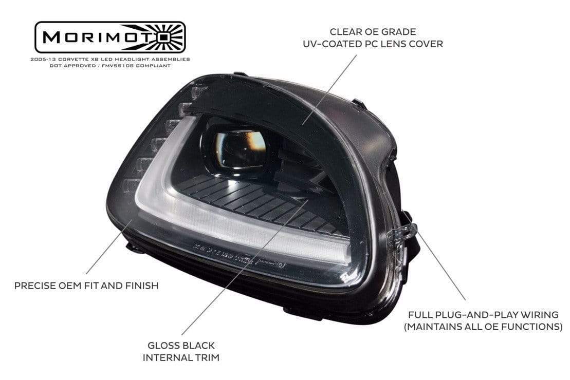 Chevrolet Corvette: LED Headlights (2005 - 2013) | XB – Custom Multicolor LED Lighting by RGB Halo Kits