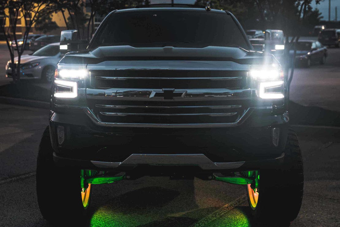 Chevrolet Silverado 1500: Headlights (2016 - 2018) | XB – Custom Multicolor LED Lighting by RGB Halo Kits