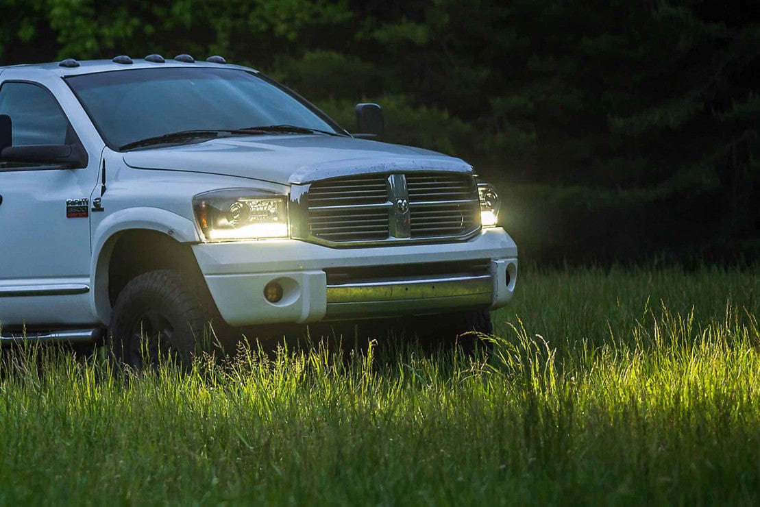 DODGE RAM: XB HYBRID LED HEADLIGHTS (2006 - 2008) | XB Hybrid – Custom Multicolor LED Lighting by RGB Halo Kits