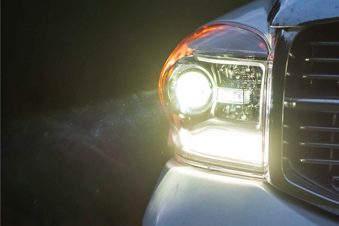 DODGE RAM: XB HYBRID LED HEADLIGHTS (2006 - 2008) | XB Hybrid – Custom Multicolor LED Lighting by RGB Halo Kits