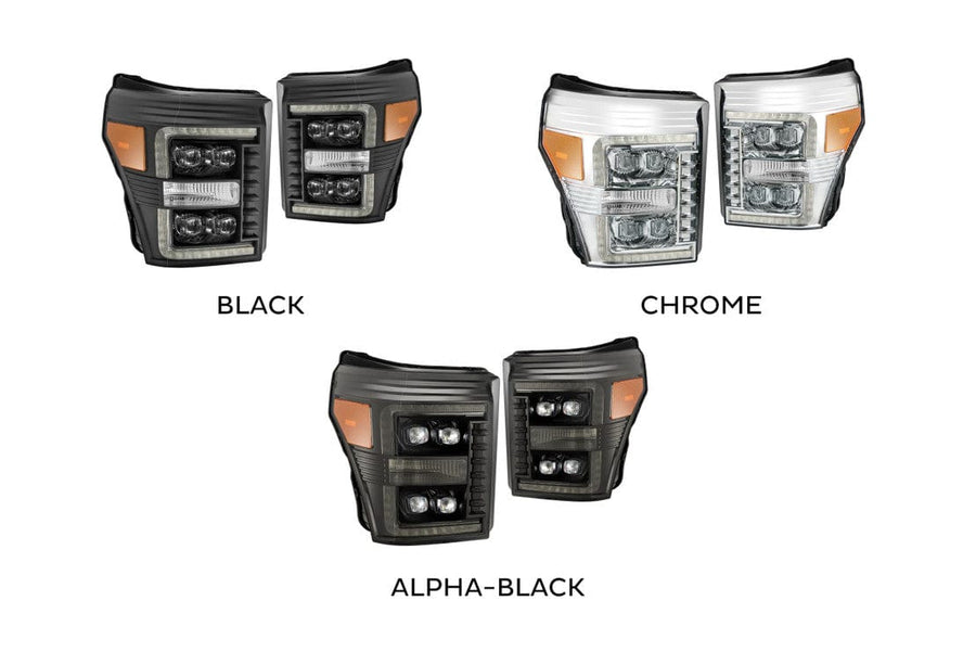 FORD SUPER DUTY (11-16): ALPHAREX NOVA HEADLIGHTS – Custom Multicolor LED Lighting by RGB Halo Kits