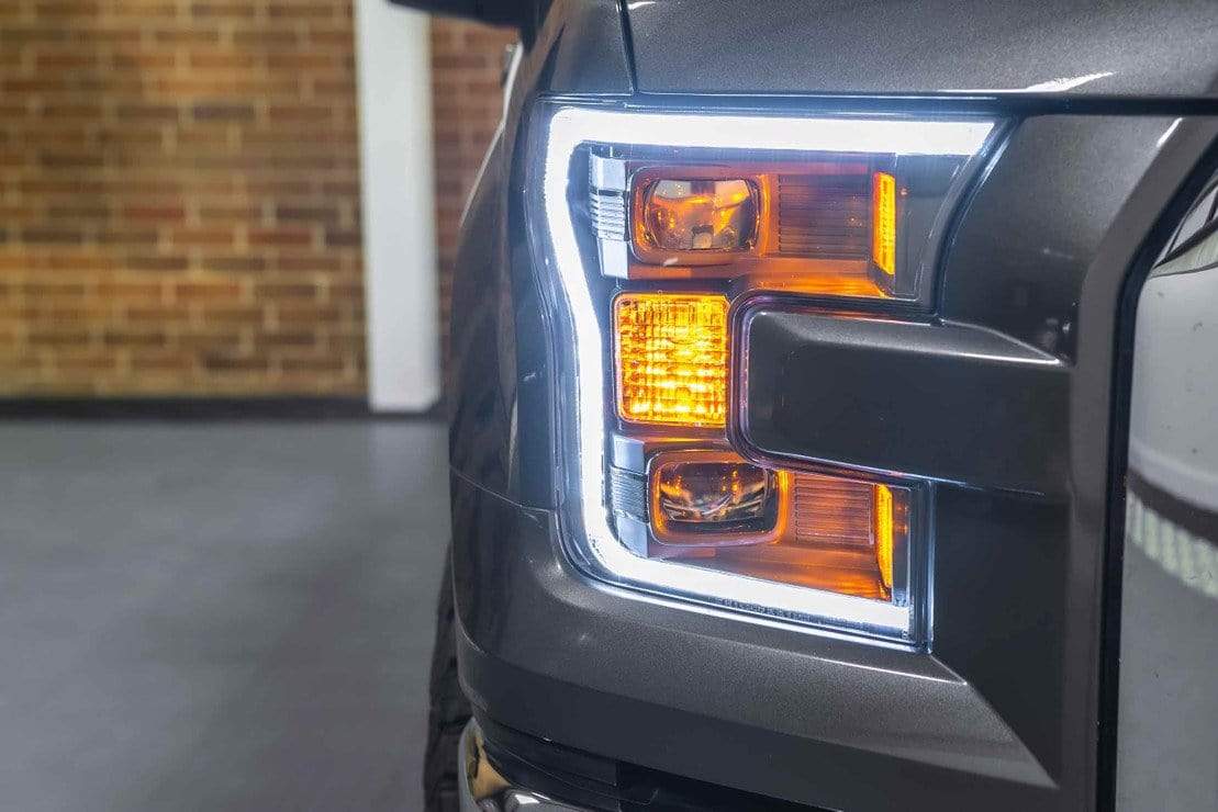 Ford F150 (15-17): LED Headlights | XB Hybrid – Custom Multicolor LED Lighting by RGB Halo Kits