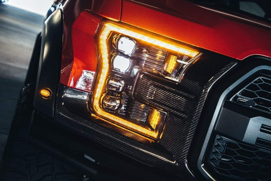 Ford Raptor: LED Headlights (2016 - 2021) | XB – Custom Multicolor LED Lighting by RGB Halo Kits
