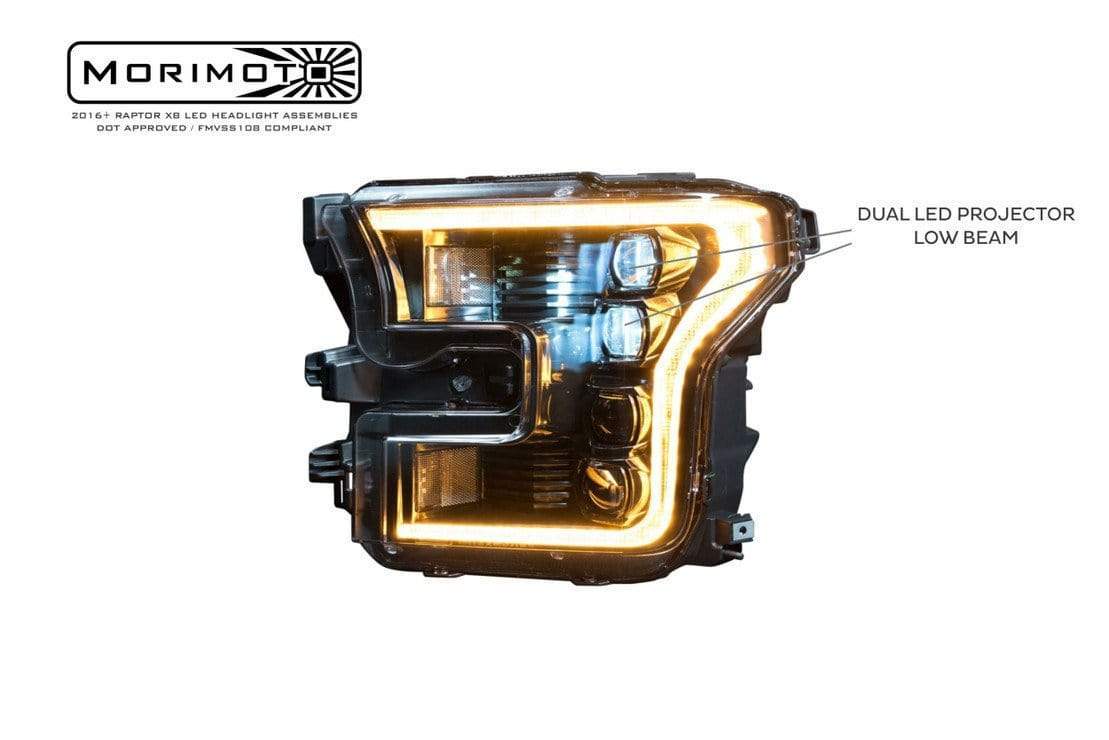 Ford Raptor: LED Headlights (2016 - 2021) | XB – Custom Multicolor LED Lighting by RGB Halo Kits