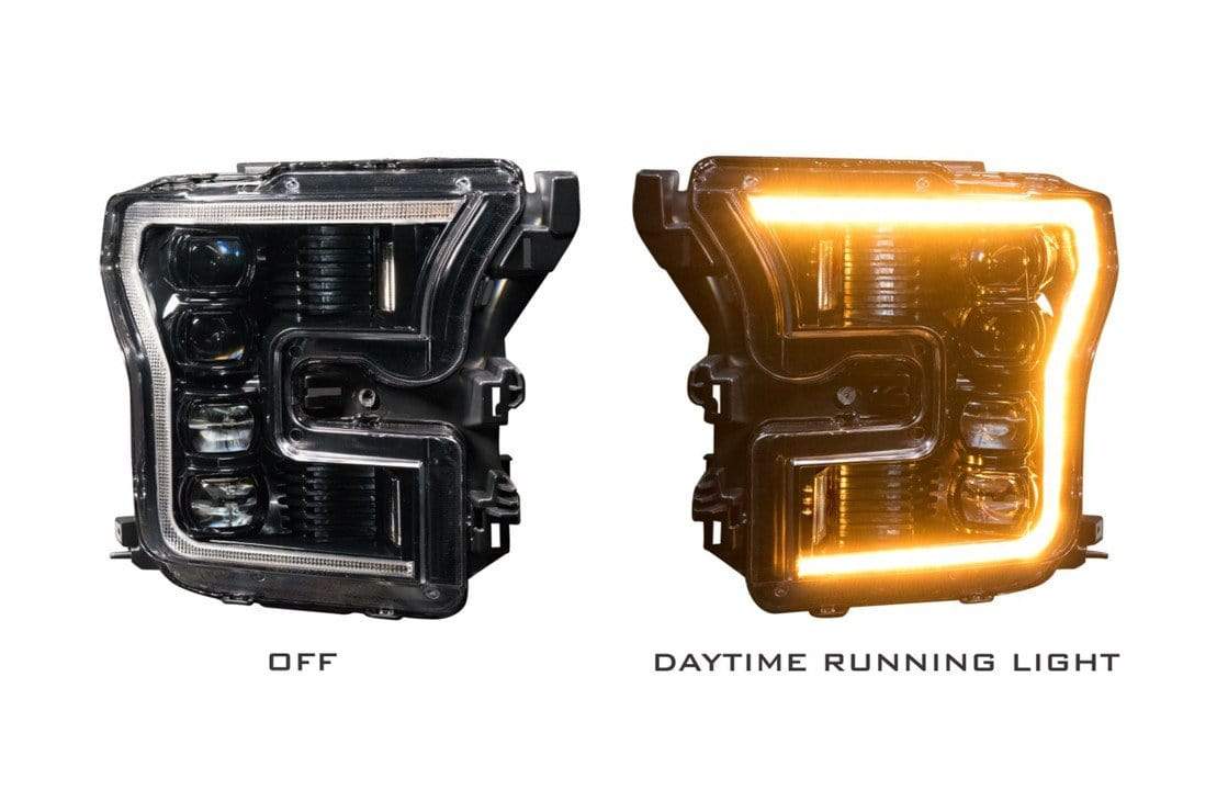 Ford Raptor: LED Headlights (2016 - 2021) | XB – Custom Multicolor LED Lighting by RGB Halo Kits