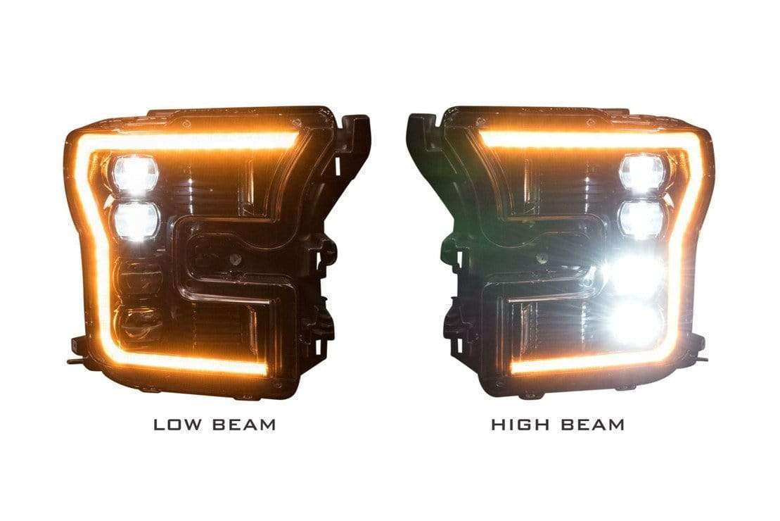 Ford Raptor: LED Headlights (2016 - 2021) | XB – Custom Multicolor LED Lighting by RGB Halo Kits