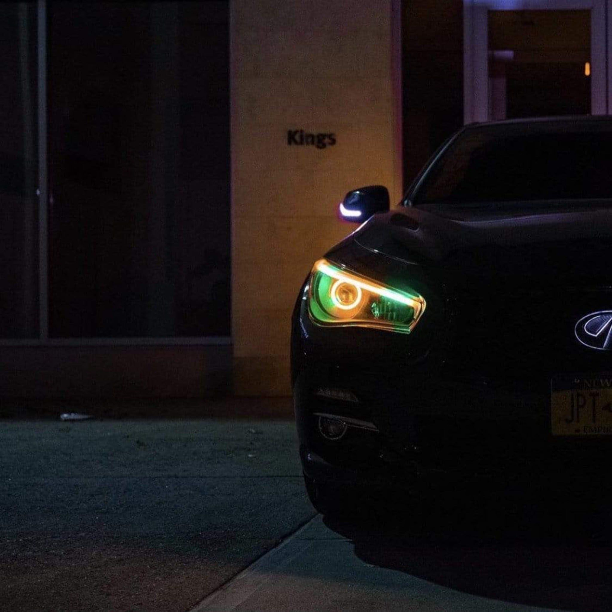 Infiniti Q50: Multicolor Headlights (2014-2024) - Non-AFS Models Only β Custom Multicolor LED Lighting by RGB Halo Kits