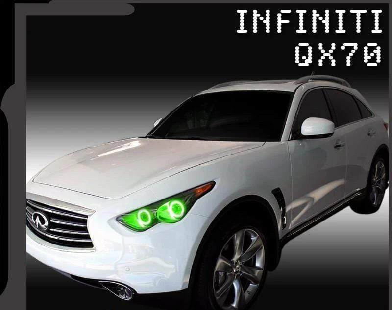 Infiniti QX70 Multicolor Halo Kit (2009-2015) – Custom Multicolor LED Lighting by RGB Halo Kits