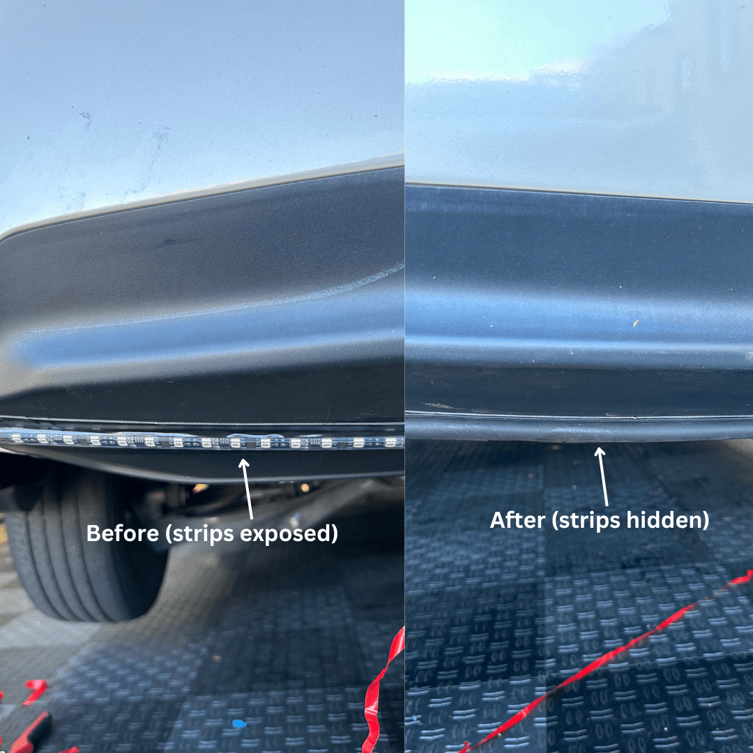 Underglow Strip Hiding Kit – Custom Multicolor LED Lighting by RGB Halo Kits