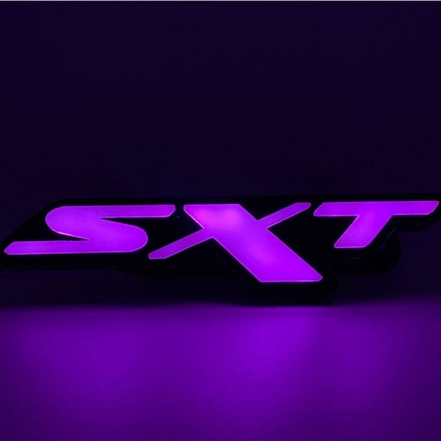 SXT RGB Illuminated LED Emblem Logo - RGB Halo Kits Multicolor Flow Series Color Chasing RGBWA LED headlight kit Oracle Lighting Trendz OneUpLighting Morimoto theretrofitsource AutoLEDTech Diode Dynamics