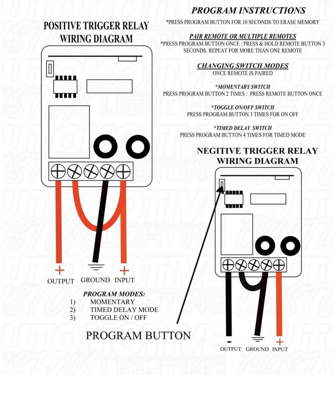 12VDC Wireless RF On/Off Remote - RGB Halo Kits Multicolor Flow Series Color Chasing RGBWA LED headlight kit Oracle Lighting Trendz OneUpLighting Morimoto theretrofitsource AutoLEDTech Diode Dynamics