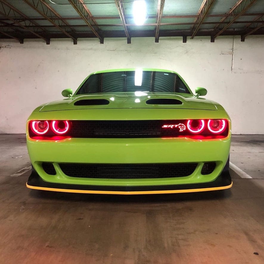 2015-2024 Dodge Challenger RGBW DRL Boards - RGB Halo Kits Multicolor Flow Series Color Chasing RGBWA LED headlight kit Oracle Lighting Trendz OneUpLighting Morimoto theretrofitsource AutoLEDTech Diode Dynamics
