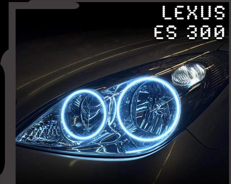 2002-2004 Lexus ES 300 Multicolor Halo Kit - RGB Halo Kits Multicolor Flow Series Color Chasing RGBWA LED headlight kit Colorshift Oracle Lighting Trendz OneUpLighting Morimoto theretrofitsource AutoLEDTech Diode Dynamics