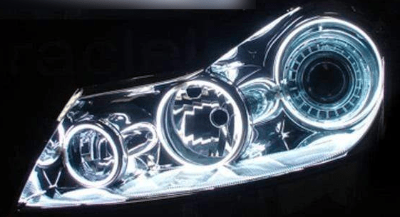 2005-2010 Infiniti M35/45 Multicolor Halo Kit - RGB Halo Kits Multicolor Flow Series Color Chasing RGBWA LED headlight kit Colorshift Oracle Lighting Trendz OneUpLighting Morimoto theretrofitsource AutoLEDTech Diode Dynamics
