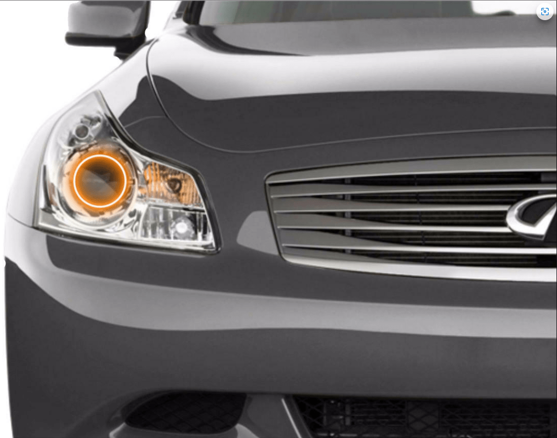2007-2009 Infiniti G35 Sedan Multicolor Halo Kit - RGB Halo Kits Multicolor Flow Series Color Chasing RGBWA LED headlight kit Colorshift Oracle Lighting Trendz OneUpLighting Morimoto theretrofitsource AutoLEDTech Diode Dynamics