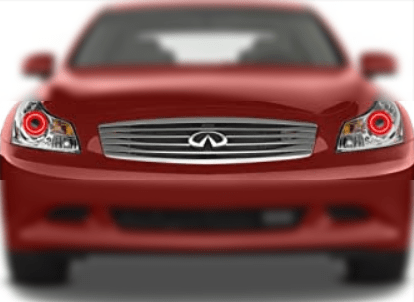 2007-2009 Infiniti G35 Sedan Multicolor Halo Kit - RGB Halo Kits Multicolor Flow Series Color Chasing RGBWA LED headlight kit Colorshift Oracle Lighting Trendz OneUpLighting Morimoto theretrofitsource AutoLEDTech Diode Dynamics