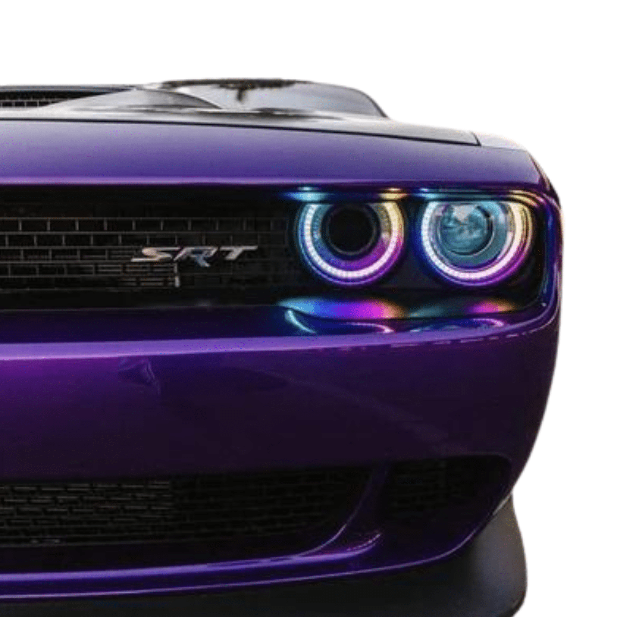 2015-2024 Dodge Challenger Multicolor Halo Kit - RGB Halo Kits Multicolor Flow Series Color Chasing RGBWA LED headlight kit Oracle Lighting Trendz OneUpLighting Morimoto theretrofitsource AutoLEDTech Diode Dynamics