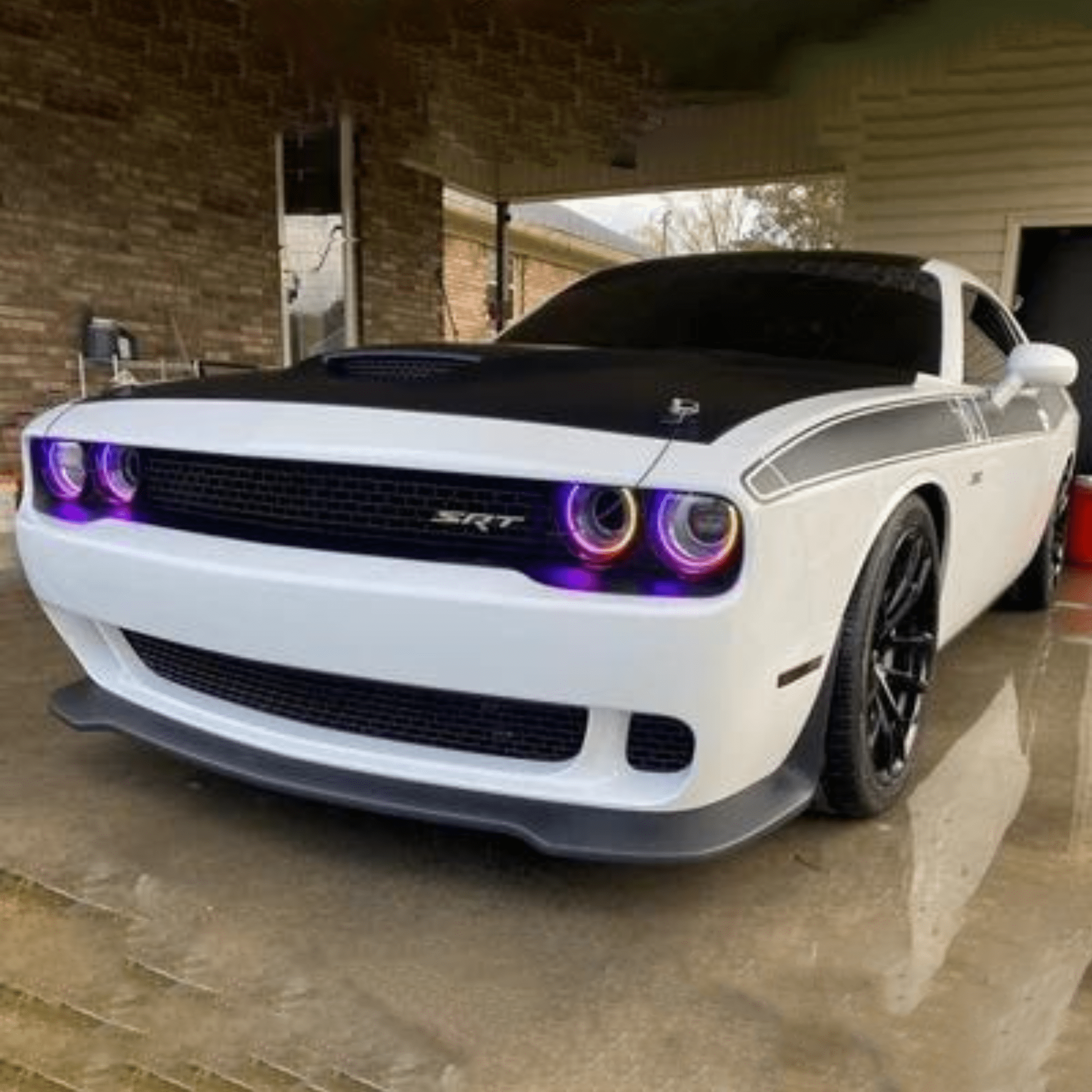 2015-2024 Dodge Challenger Multicolor Halo Kit - RGB Halo Kits Multicolor Flow Series Color Chasing RGBWA LED headlight kit Oracle Lighting Trendz OneUpLighting Morimoto theretrofitsource AutoLEDTech Diode Dynamics