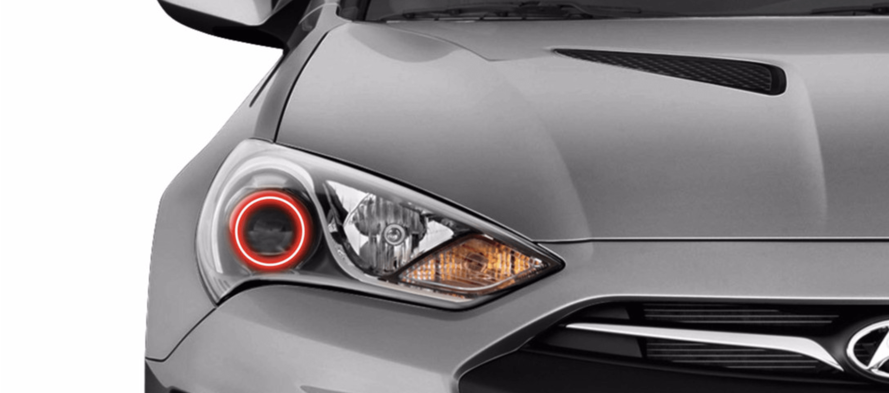 2013-2016 Hyundai Genesis Coupe Multicolor Halo Kit - RGB Halo Kits Multicolor Flow Series Color Chasing RGBWA LED headlight kit Oracle Lighting Trendz OneUpLighting Morimoto theretrofitsource AutoLEDTech Diode Dynamics