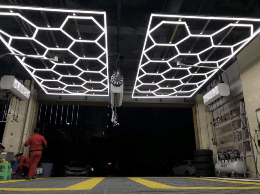 LED Hexagon Garage Lighting Kit - RGB Halo Kits Multicolor Flow Series Color Chasing RGBWA LED headlight kit Oracle Lighting Trendz OneUpLighting Morimoto theretrofitsource AutoLEDTech Diode Dynamics