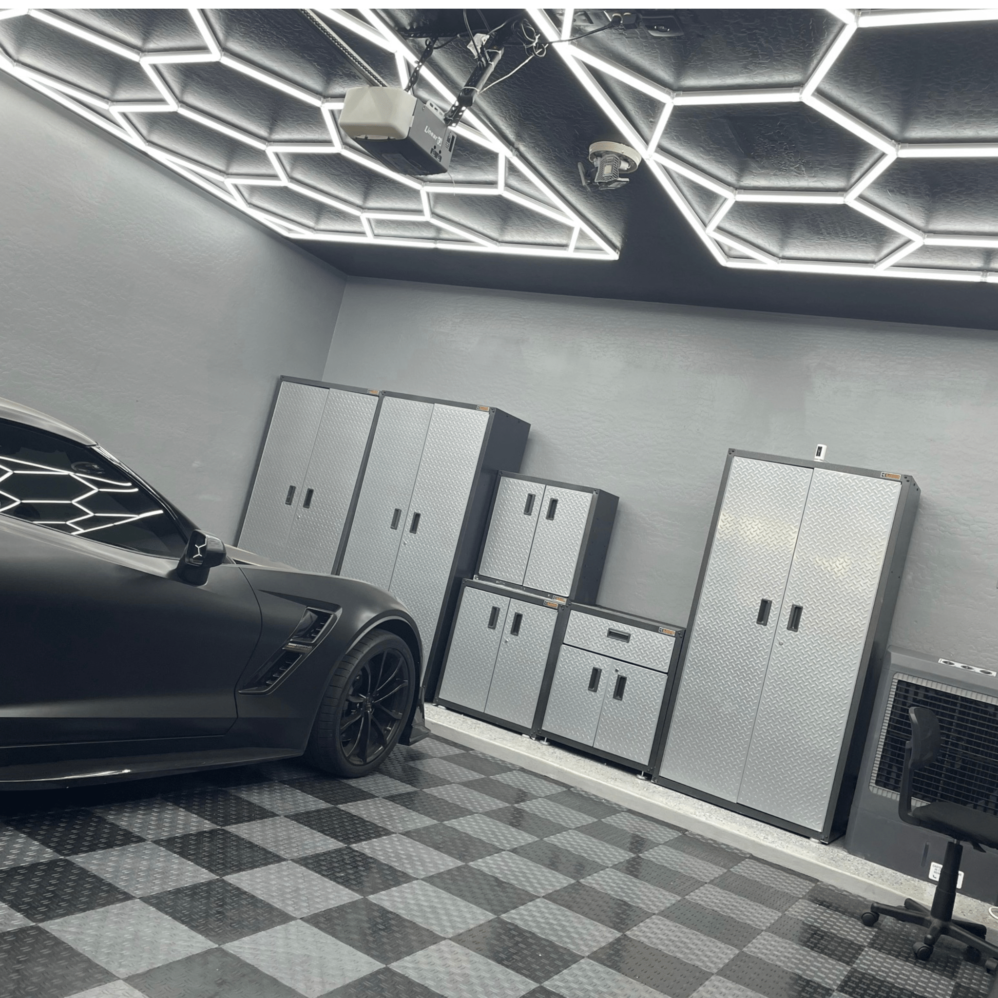 LED Hexagon Garage Lighting Kit - RGB Halo Kits Multicolor Flow Series Color Chasing RGBWA LED headlight kit Oracle Lighting Trendz OneUpLighting Morimoto theretrofitsource AutoLEDTech Diode Dynamics