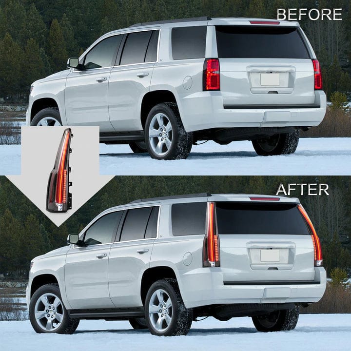 2015-2020 CHEVROLET TAHOE SUBURBAN Taillights - RGB Halo Kits Multicolor Flow Series Color Chasing RGBWA LED headlight kit Oracle Lighting Trendz OneUpLighting Morimoto theretrofitsource AutoLEDTech Diode Dynamics