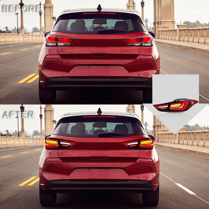 2011-2016 HYUNDAI ELANTRA Tail lights - RGB Halo Kits Multicolor Flow Series Color Chasing RGBWA LED headlight kit Oracle Lighting Trendz OneUpLighting Morimoto theretrofitsource AutoLEDTech Diode Dynamics