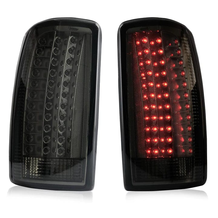 2000-2006 GMC Yukon Chevrolet Tahoe Suburban Taillights - RGB Halo Kits Multicolor Flow Series Color Chasing RGBWA LED headlight kit Oracle Lighting Trendz OneUpLighting Morimoto theretrofitsource AutoLEDTech Diode Dynamics