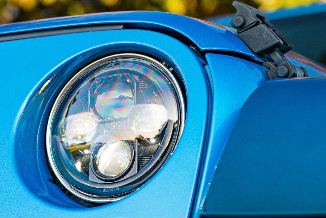JEEP WRANGLER (JK): SEALED7 HEADLIGHTS - RGB Halo Kits Multicolor Flow Series Color Chasing RGBWA LED headlight kit Oracle Lighting Trendz OneUpLighting Morimoto theretrofitsource AutoLEDTech Diode Dynamics