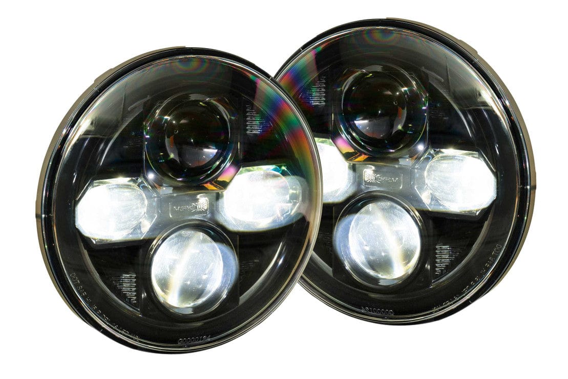 JEEP WRANGLER (JK): SEALED7 HEADLIGHTS - RGB Halo Kits Multicolor Flow Series Color Chasing RGBWA LED headlight kit Oracle Lighting Trendz OneUpLighting Morimoto theretrofitsource AutoLEDTech Diode Dynamics