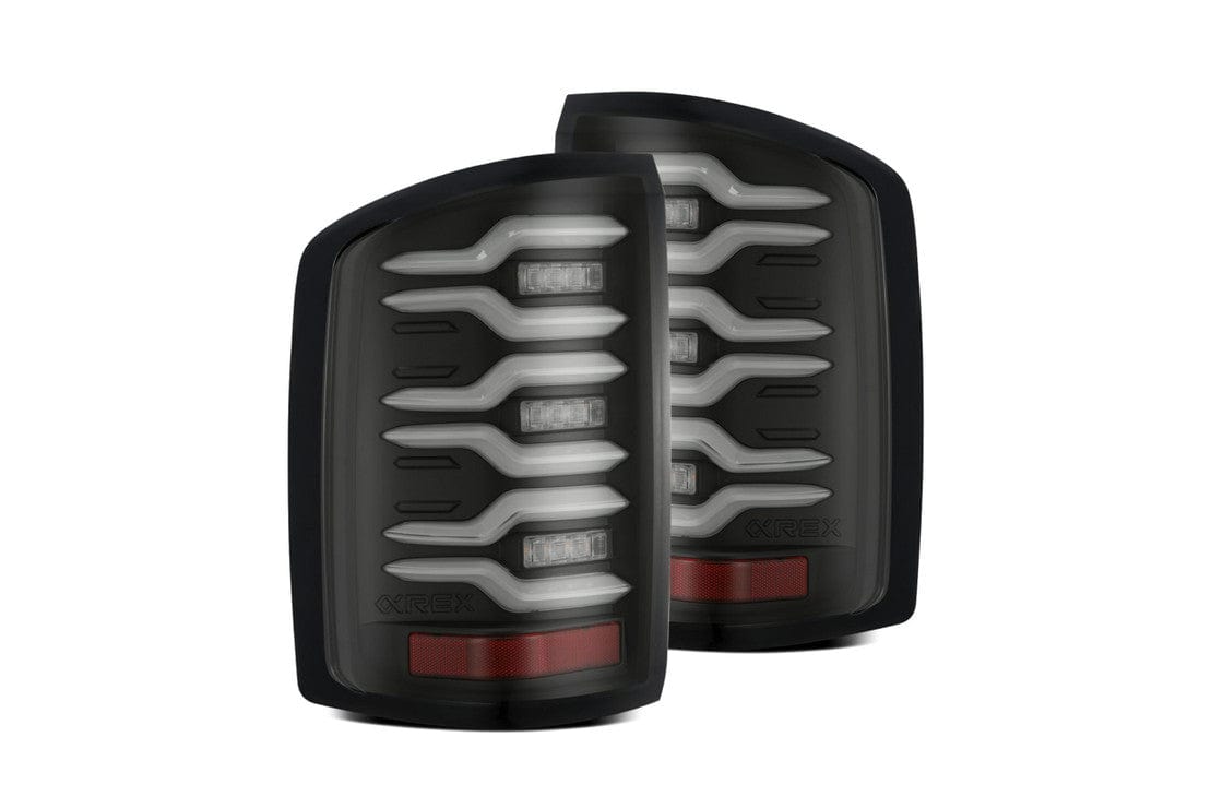 theretrofitsource Led Tail Lights GMC SIERRA (14-18): ALPHAREX LUXX LED TAILS