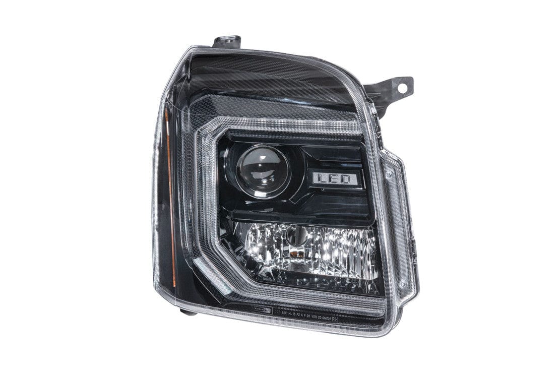 GMC YUKON (07-14): XB HYBRID LED HEADLIGHTS - RGB Halo Kits Multicolor Flow Series Color Chasing RGBWA LED headlight kit Oracle Lighting Trendz OneUpLighting Morimoto theretrofitsource AutoLEDTech Diode Dynamics