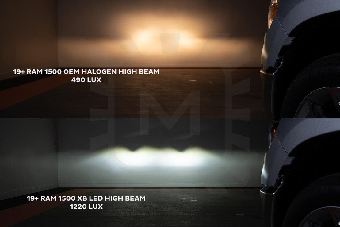 RAM 1500 (19-23): XB LED HEADLIGHTS (GEN 2) - RGB Halo Kits Multicolor Flow Series Color Chasing RGBWA LED headlight kit Oracle Lighting Trendz OneUpLighting Morimoto theretrofitsource AutoLEDTech Diode Dynamics