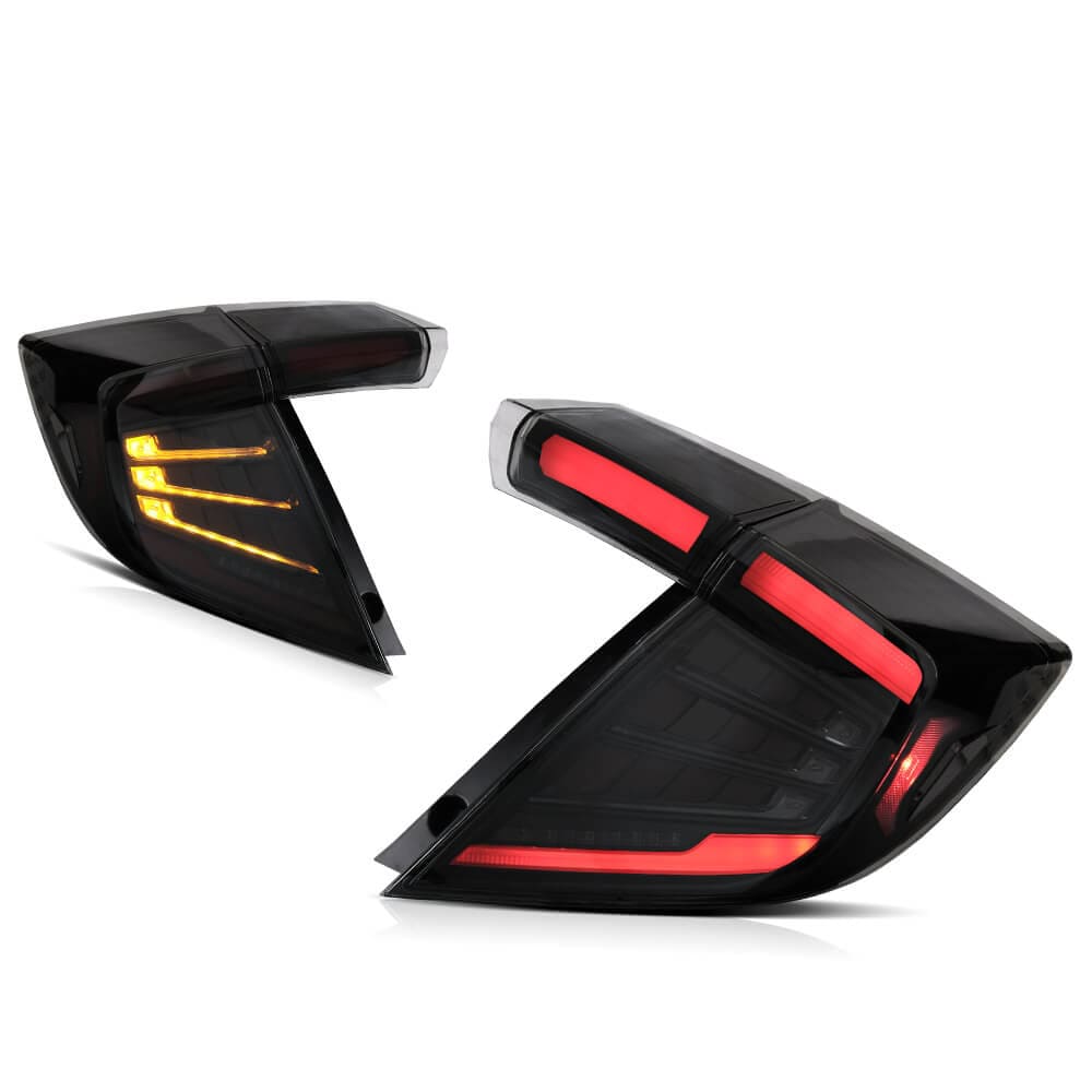 16-21 Honda Civic Hatchback Tail Lights with Dynamic Welcome Lighting - RGB Halo Kits Multicolor Flow Series Color Chasing RGBWA LED headlight kit Oracle Lighting Trendz OneUpLighting Morimoto theretrofitsource AutoLEDTech Diode Dynamics