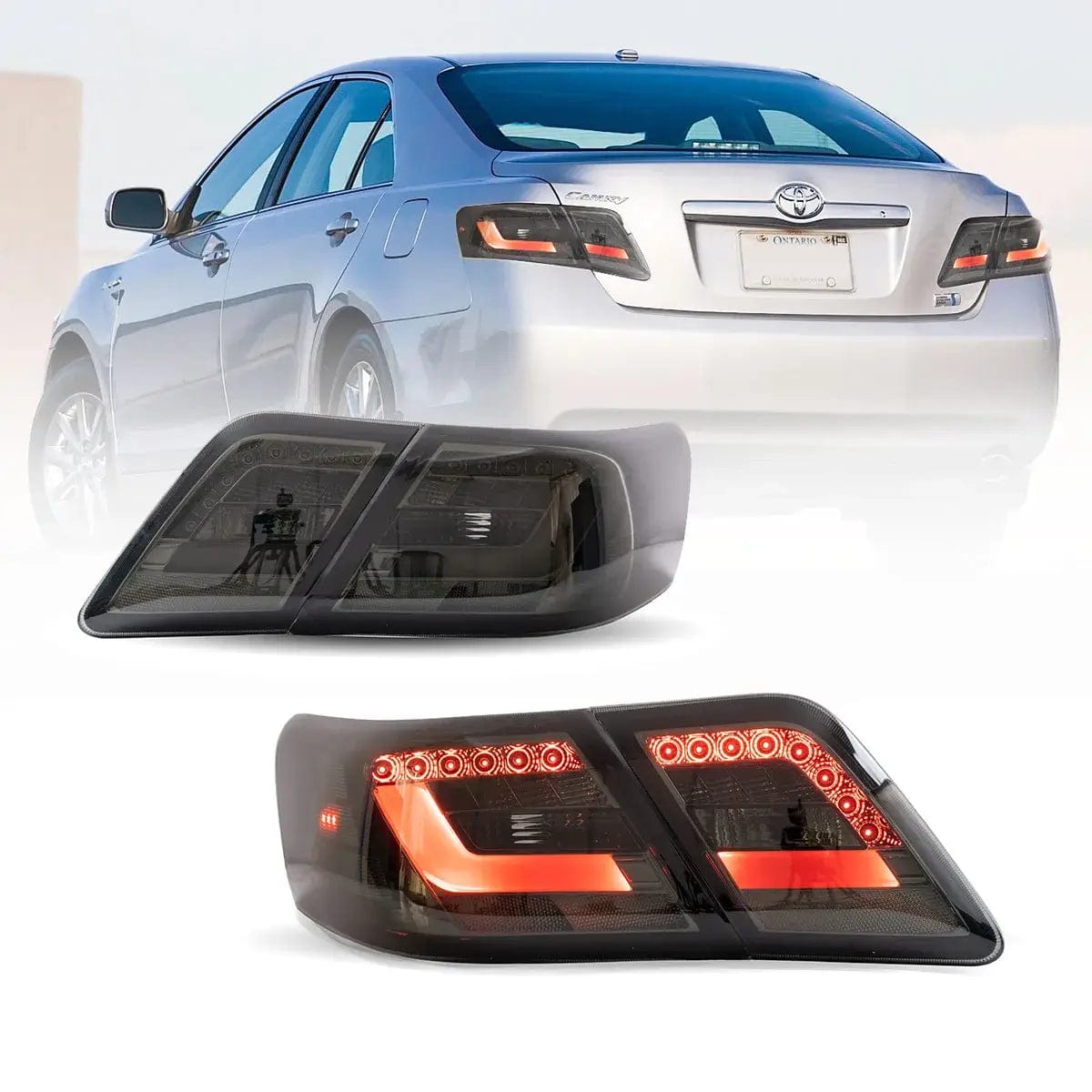 2006-2011 TOYOTA CAMRY Tail Lights - RGB Halo Kits Multicolor Flow Series Color Chasing RGBWA LED headlight kit Oracle Lighting Trendz OneUpLighting Morimoto theretrofitsource AutoLEDTech Diode Dynamics
